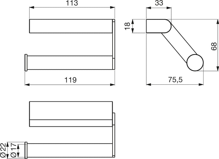 Ideal Standard N1381AA Connect Papierrollenhalter
