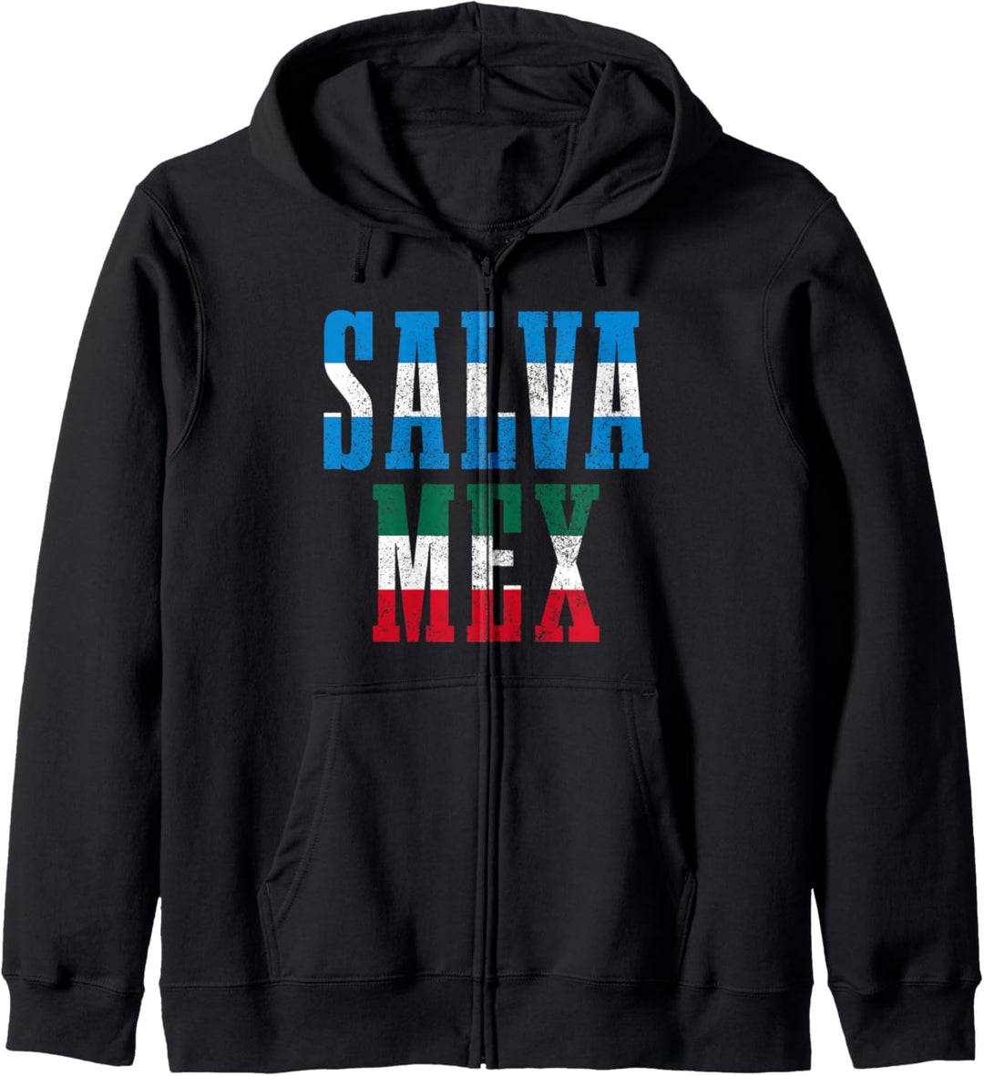 El Salvador Mexiko Flagge Vintage Souvenir Kapuzenjacke