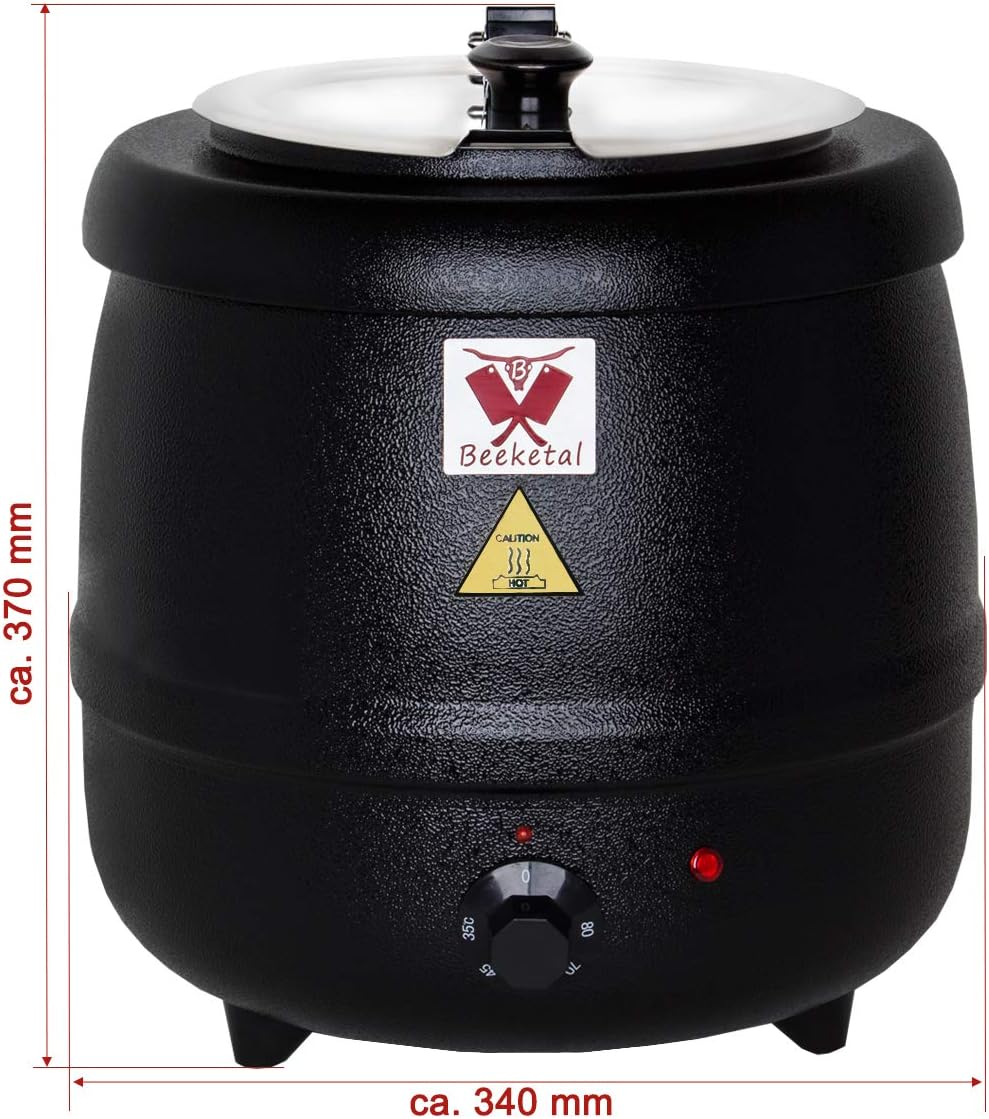 Beeketal 'SB600' Suppentopf 9 Liter mit herausnehmbarem Edelstahl Einsatz und kappbarem Deckel mit L