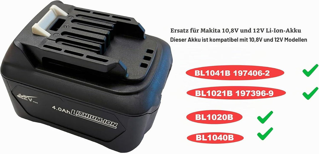 12V 4000mah akku Ersetzen BL1041B BL1021B BL1016 für makita HR166D,HR166DZ HR166D,HR166DZ DF333D,DF0