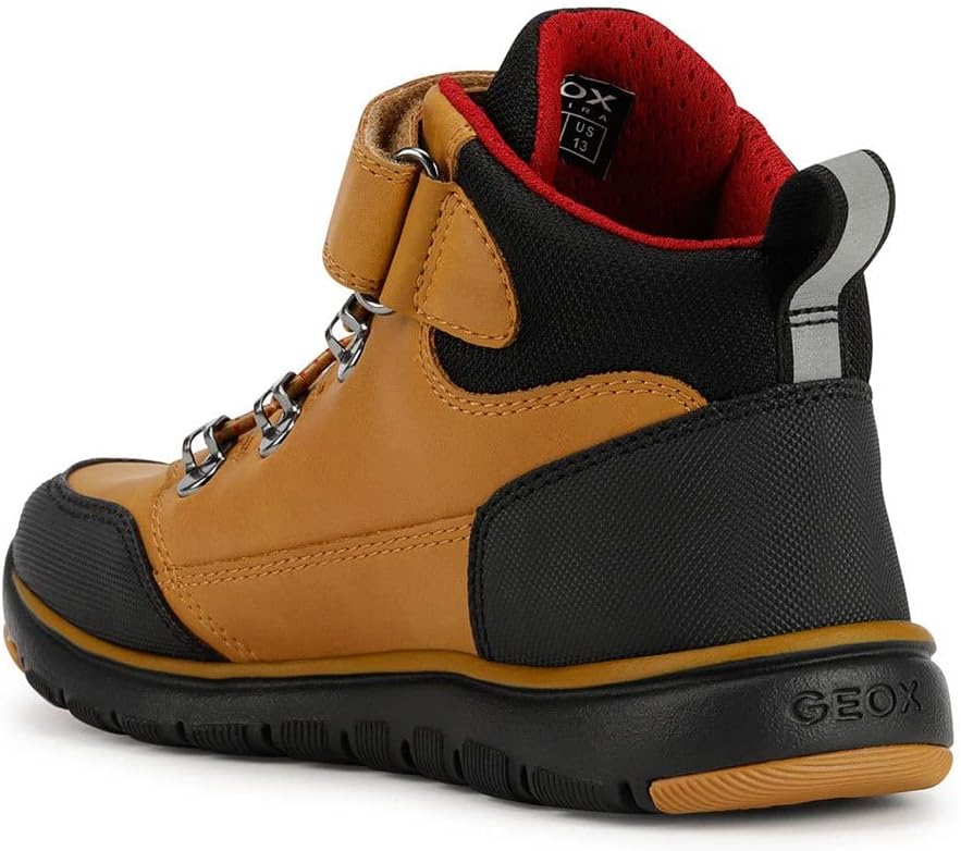 Geox Herren J Xunday Boy A Stiefeletten, Dk Yellow Red