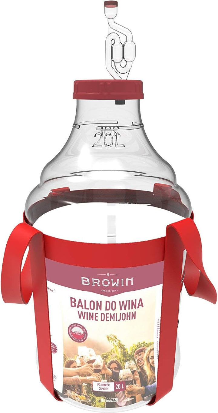 Weinballon Gärballon Gärbehälter Flasche Weithalsballon Gummistopfen Gärröhrchen (20L), 20L
