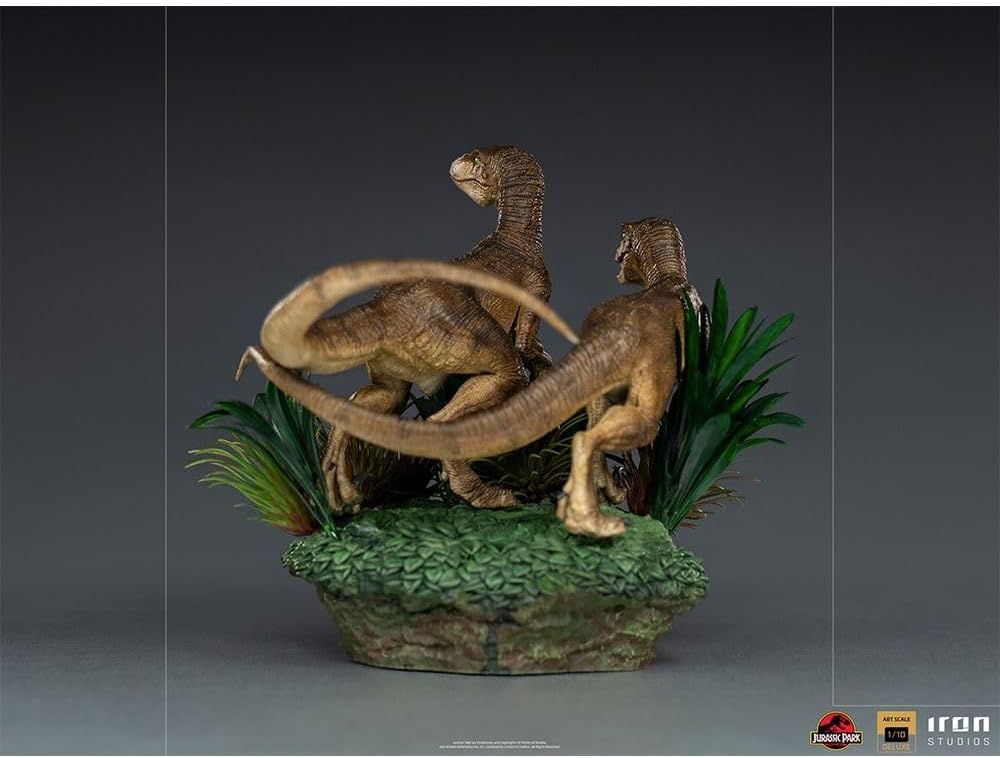 Iron Studios UNIVJP47221-10 1:10 Just The Two Raptors Deluxe Jurassic Park Figur Art Scale, Mehrfarb