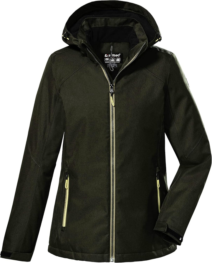 Killtec Damen Kow 142 Wmn Jckt Outdoorjacke/Funktionsjacke mit abzippbarer Kapuze 36 dunkeloliv, 36