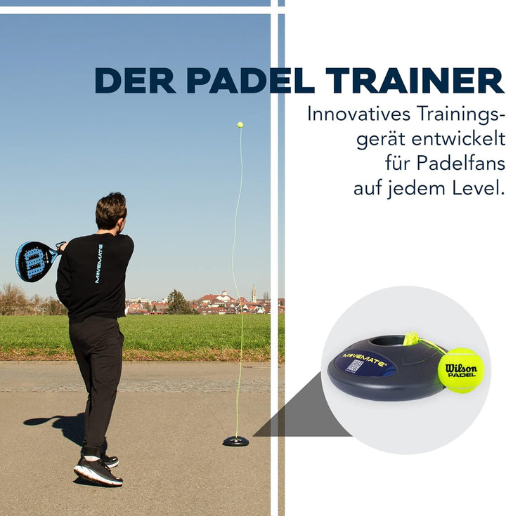 MOVEMATE Padel-Trainer Set mit Wilson® Padelball | innovatives Ballspiel für Draussen, im Garten, im