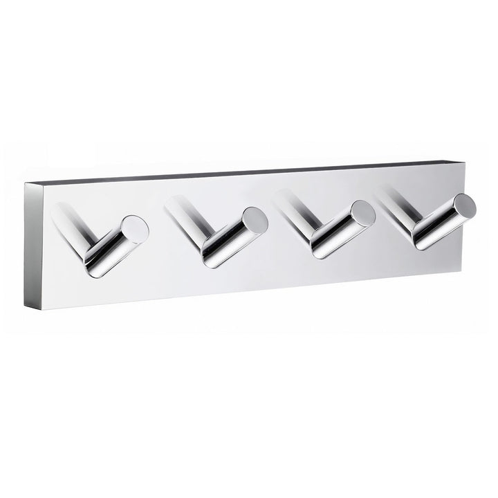 Smedbo "House" Chromed Quadruple Towel Hook, Polished Chrome, 17.8 x 4 x 4 cm Silber, Silber