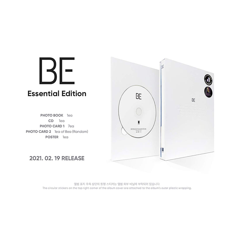 BTS ESSENTIAL EDITION ALBUM - [ BE / Essential Edition ver. ] CD + Photo Book + Photo Cards + Polaro