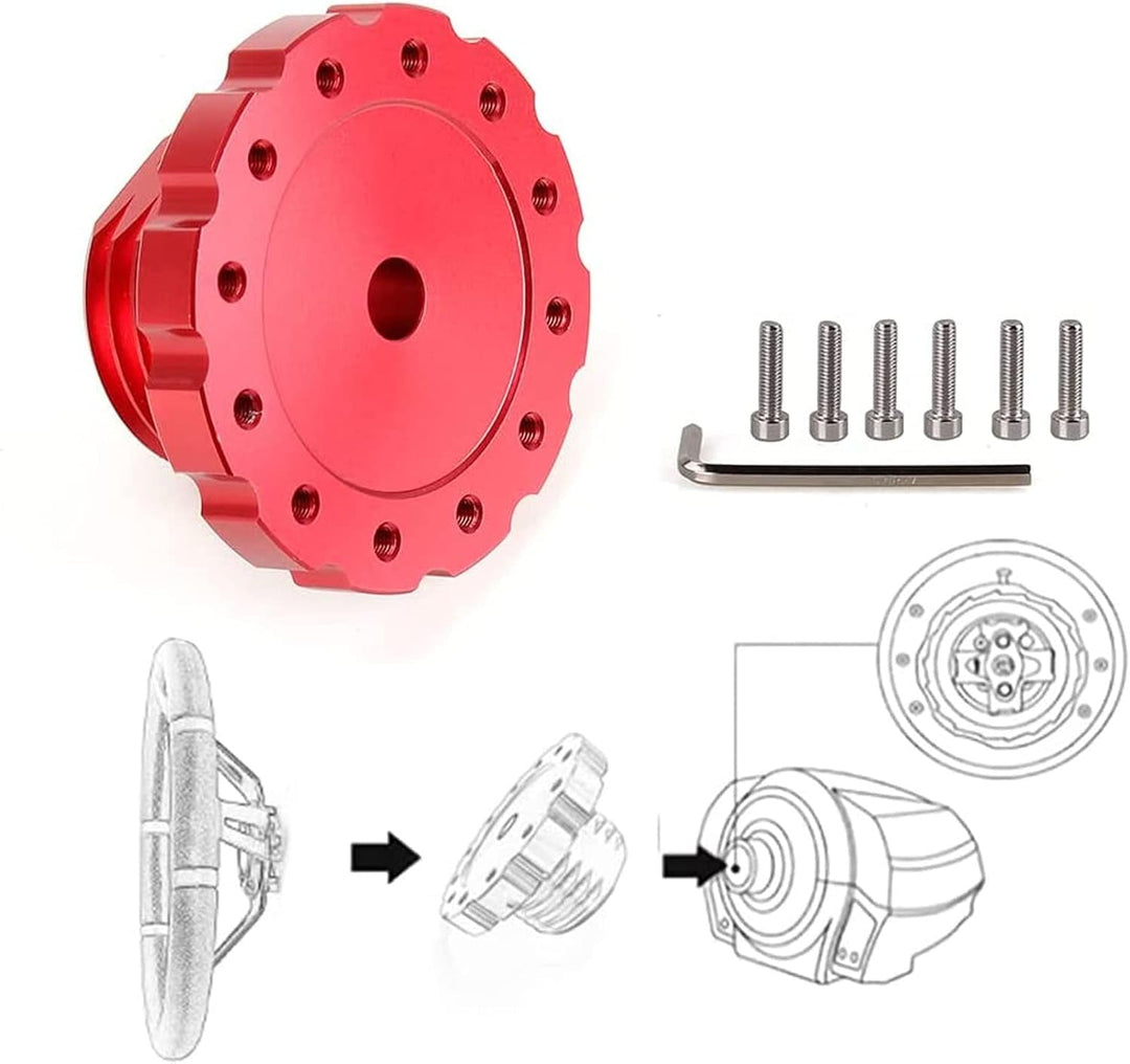 Gaming-Lenkrad-Adapter, Aluminium-Lenkrad-Adapter, SIM Racing Gaming-Lenkrad-Adapter für T300, T500,