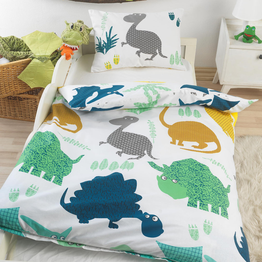 Kinder Baby Bettwäsche Set für Mädchen und Jungen | 100x135 cm + 40x60 cm | 100% Baumwolle Renforcé