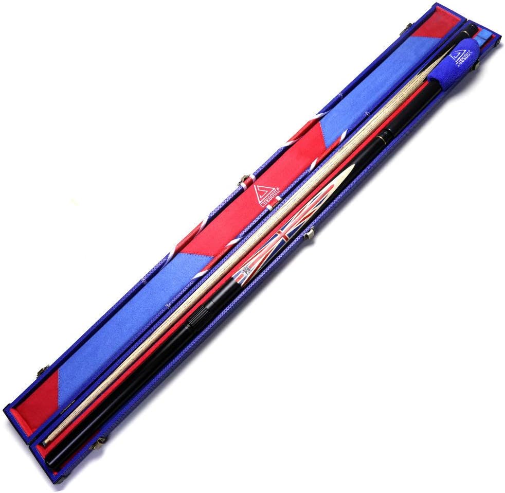 CUESOUL 57 "Handcraft 3/4 Ebenholz Snooker Queue mit Union Jack Flag Design CSSC-GQ-4, CSSC-GQ-4