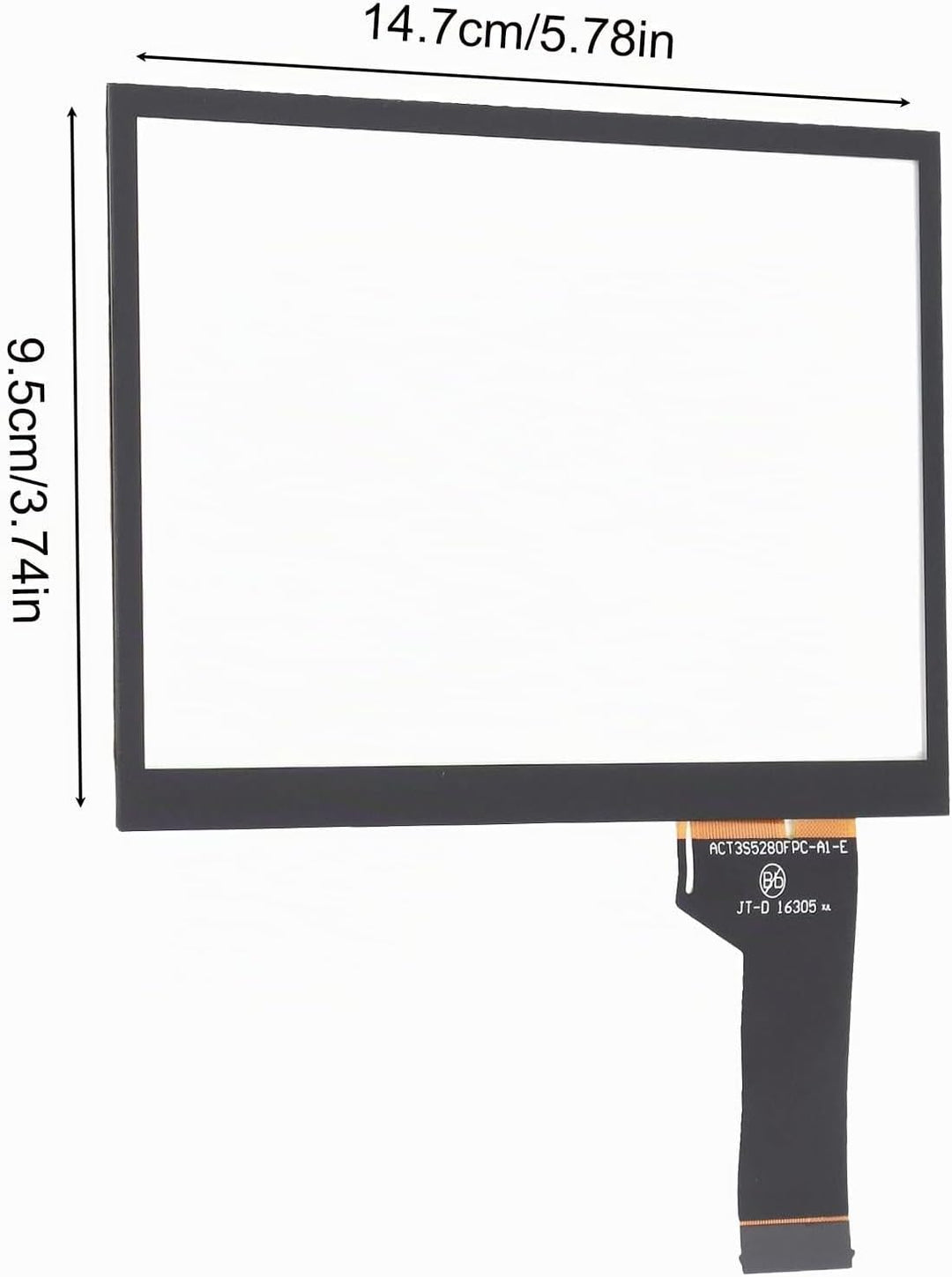 Touchscreen Glass, LCD Display Media Screen Digitizer TDO-WVGA0633F00039 Replacement for MIB Passat