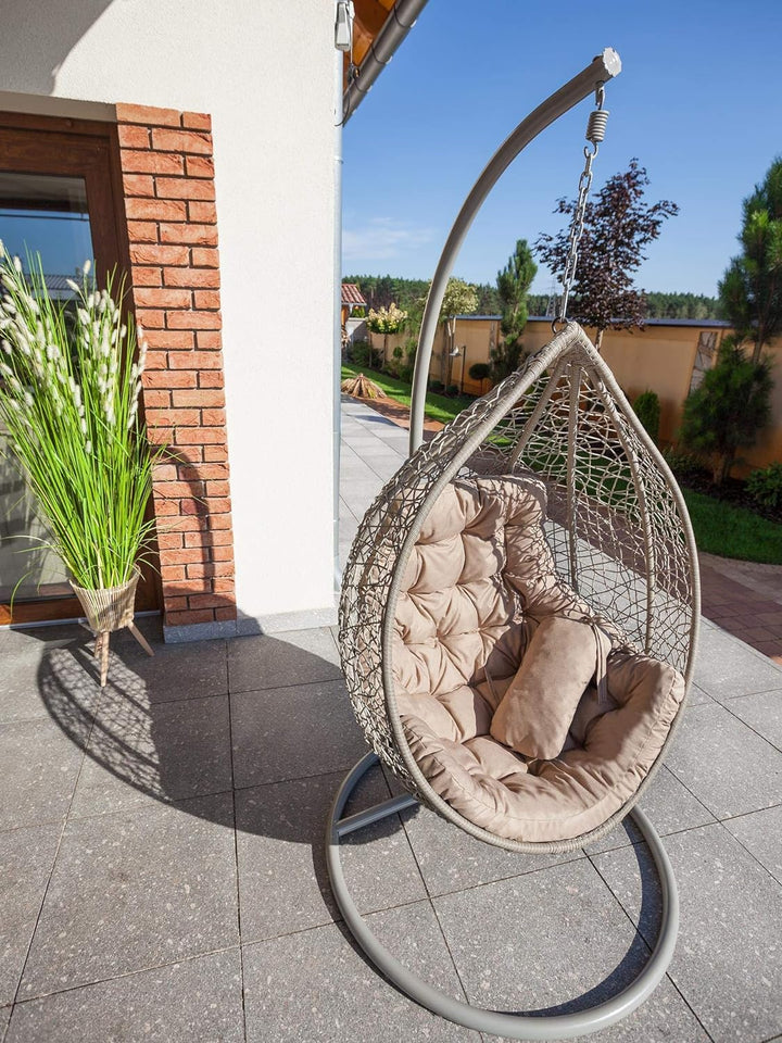 Hängesessel Kissen, Auflage für Polyrattan/Rattan Hängeschaukel, Polster, Hängekorb, Schaukel Korb,