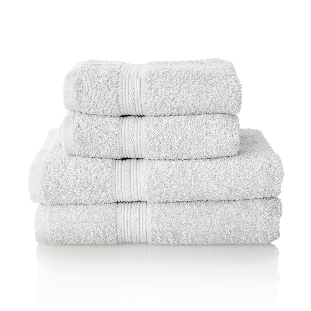 ALCLEAR Premium Frottier Handtuch Set, Frotteeserie in 6 Farben und 5 Grössen, Farbe: WEISS, 2X Dusc