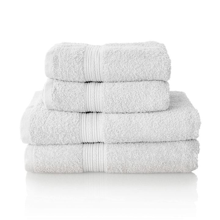 ALCLEAR Premium Frottier Handtuch Set, Frotteeserie in 6 Farben und 5 Grössen, Farbe: WEISS, 2X Dusc