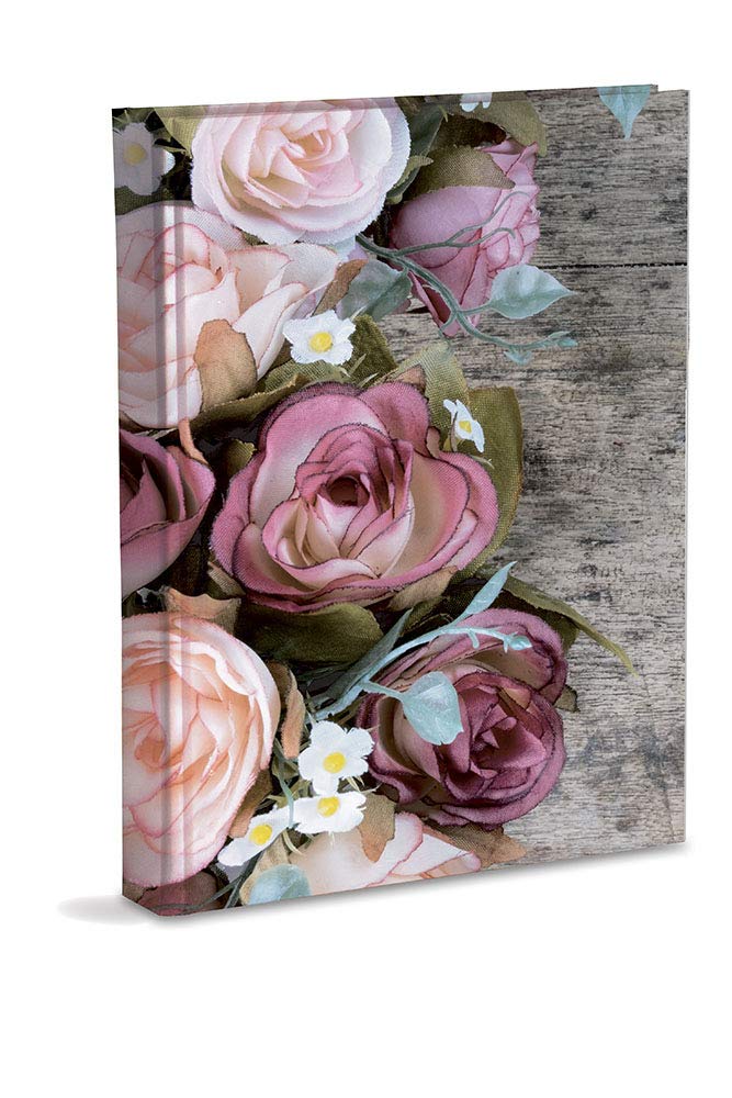 Mareli Fotoalbum mit Taschen, Bedrucktes Papier mit Matter Kunststoffbeschichtung, Rosendesign, 200