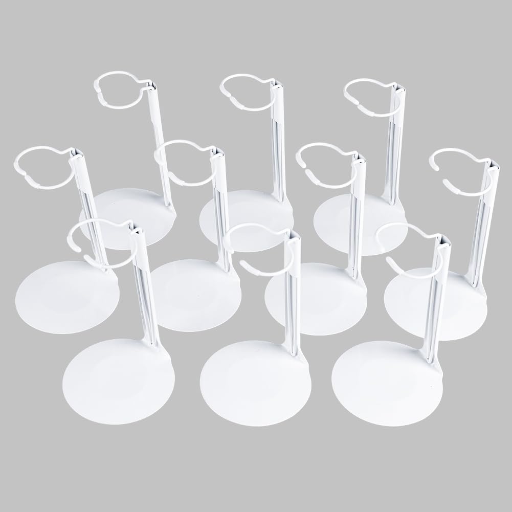 UCanaan 10 Stück Puppenständer - Action Figur Ständer mit erweiterbarem Taillendraht für 8„-14“ Pupp