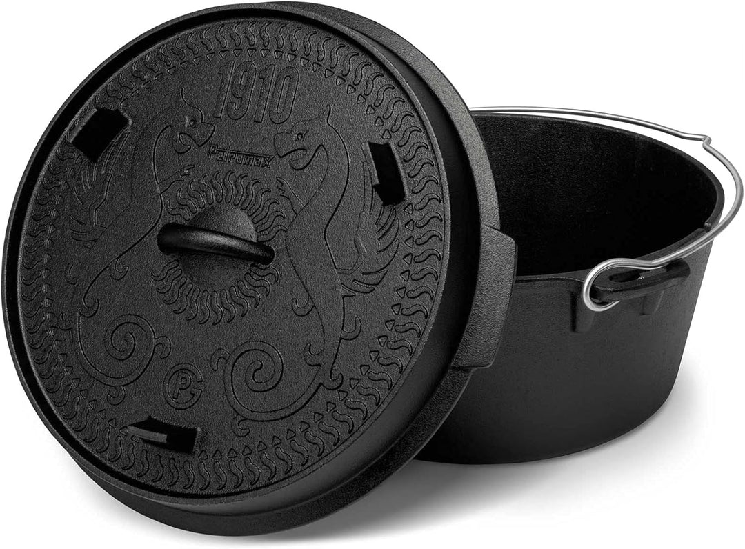 Petromax Dutch Oven ft9-t, planer Boden JUBILÄUMSEDITION, schwarz