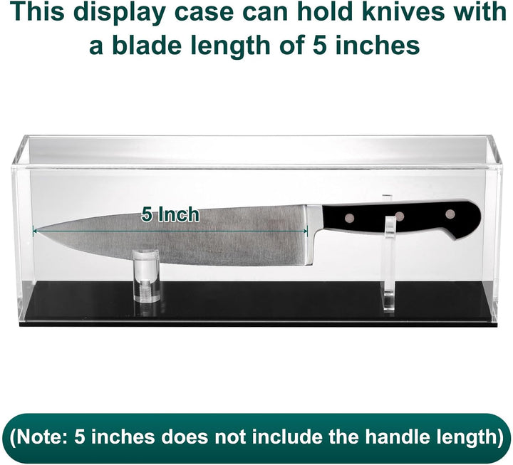 QUARKZMAN 1Stk Acryl Messer Ausstellungs Etui 10.5" Einzelner Messer Halter für Rustikale Hütte Zuha