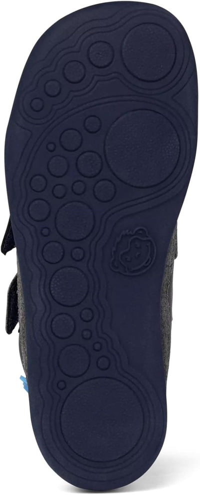 Affenzahn Barfussschuh Leder Buddy mit Klettverschluss Weich rutschfest Flexibel Reflektierend für J