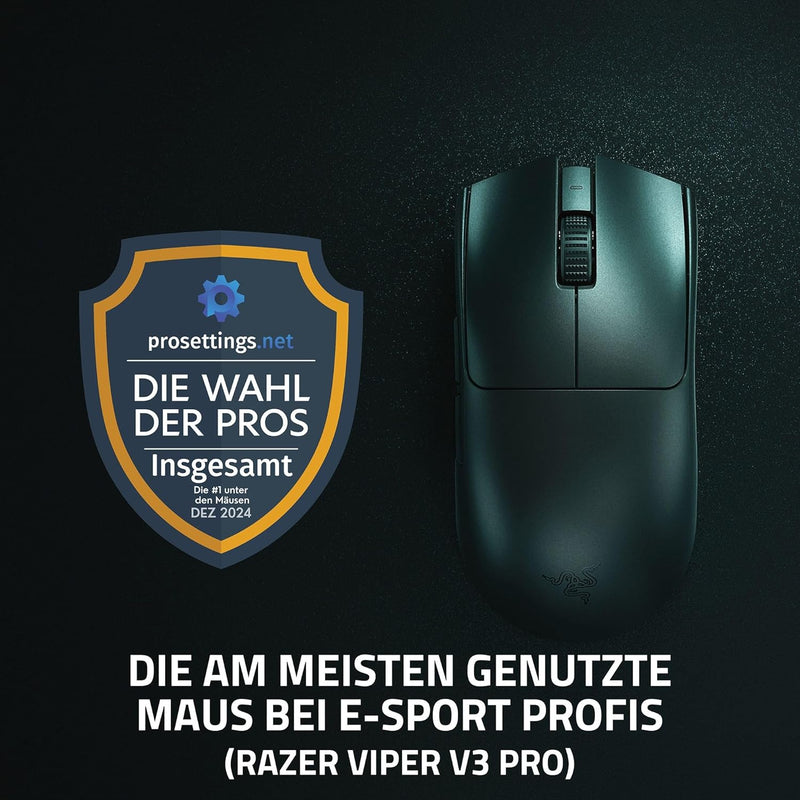 Razer Viper V3 Pro - Ultraleichte kabellose Esports Gaming-Maus (8k Hz HyperPolling, 54g leichtes De