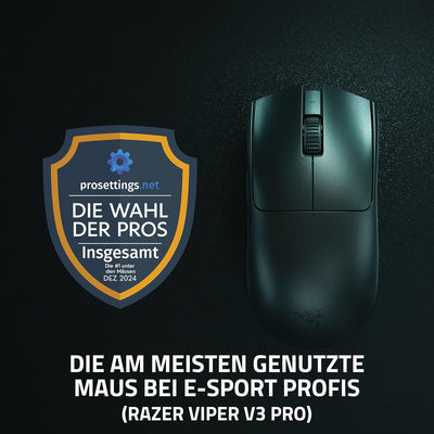 Razer Viper V3 Pro - Ultraleichte kabellose Esports Gaming-Maus (8k Hz HyperPolling, 55g leichtes De