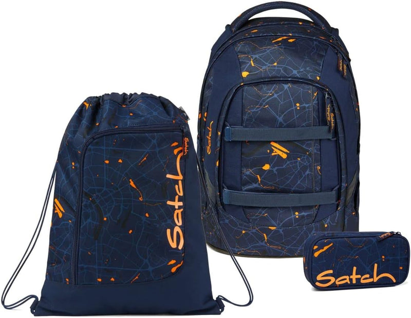 satch Pack Schulrucksack Set 3tlg. mit Schlamperbox und Sportbeutel Urban Journey