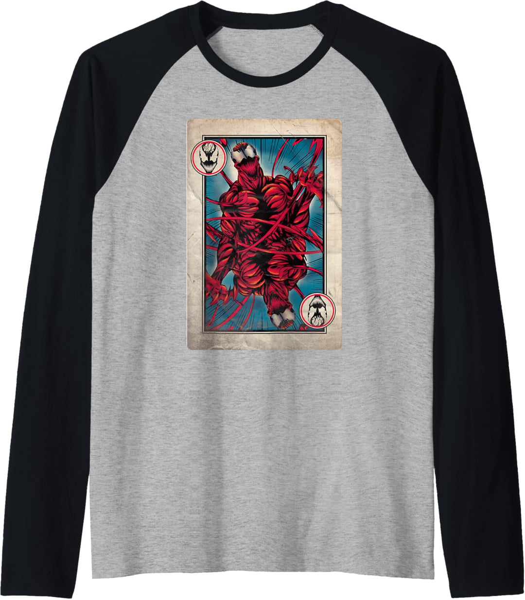 Marvel Carnage Vintage Comic Playing Card Raglan