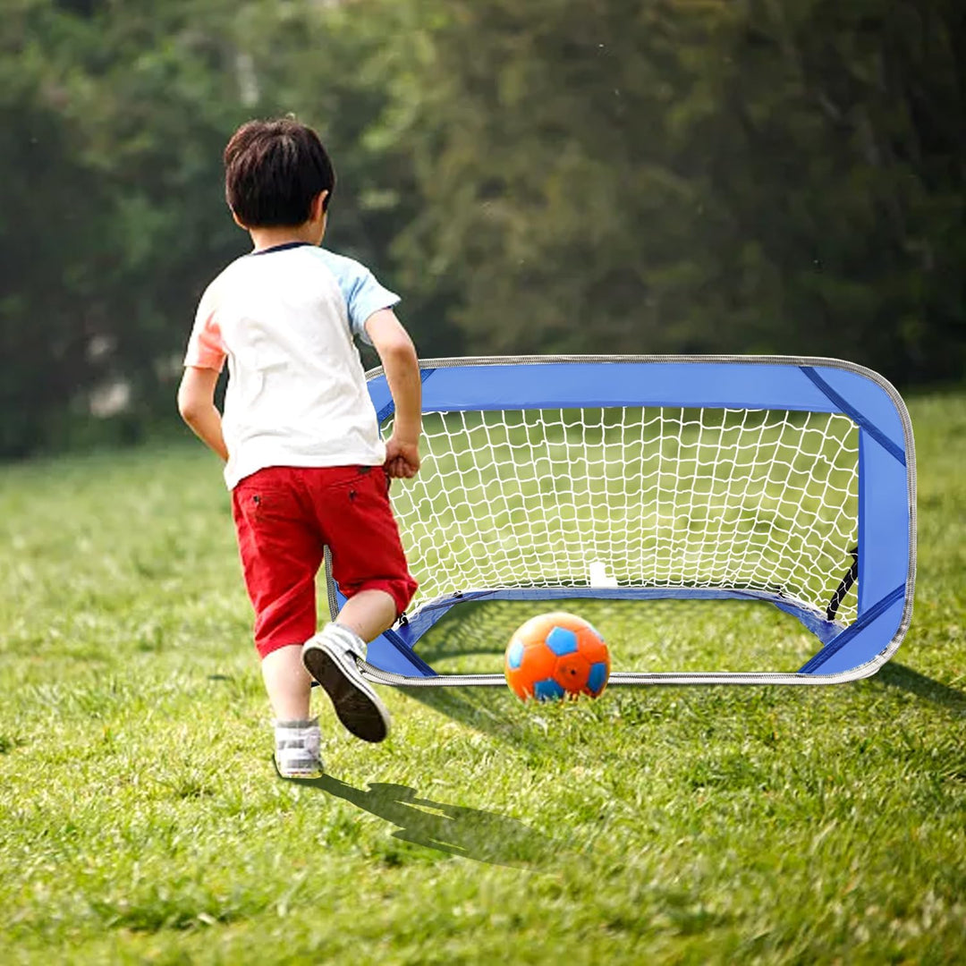 Kapler Fussballtor Kinder Garten Faltbar: 120x70x70cm Pop-Up Fussballtore mit Glasfaserstäben - Wett