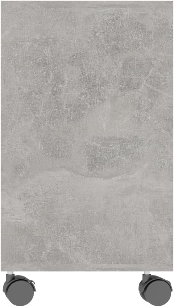 FIRBNUS Beistelltisch Betongrau 70x35x55 cm Beistelltisch Rollen Beistelltisch Bett Beistelltisch Ho