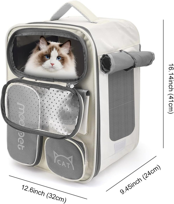 Katzenrucksack Atmungsaktive Hunderucksack Tragbare und Faltbare Katzen Rucksack für Katzen und Klei