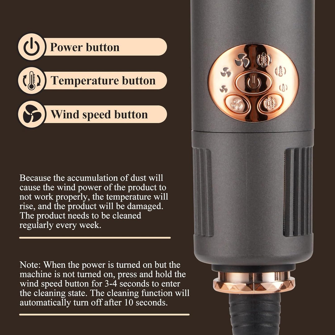 BESTBOMG Air Styler 6 in 1 Hairstyler Haartrockner Heissluftbürste, Lockenstab Multistyler Glättbürs