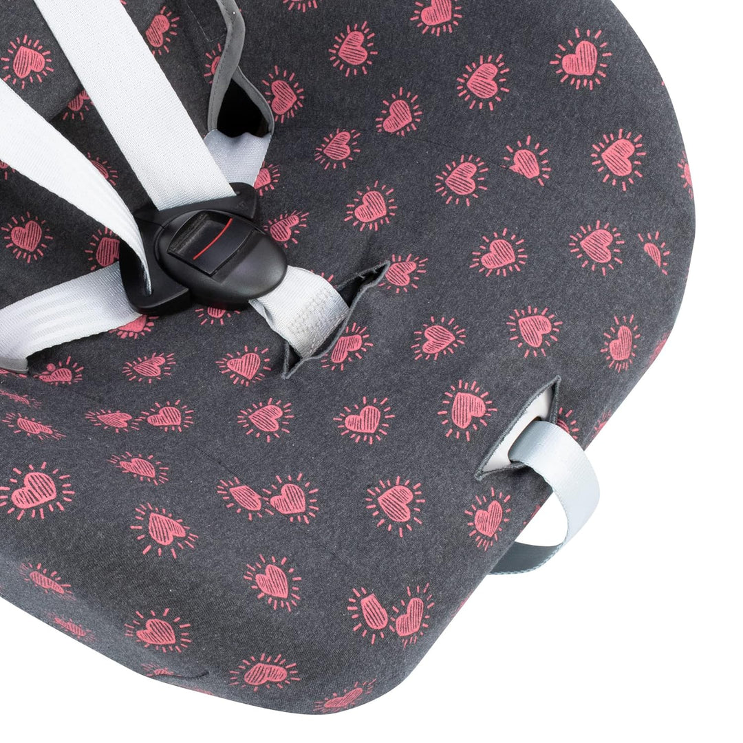 JYOKO KIDS Bezug kompatibel mit Cybex Gold Sirona M2 iSize (FLUOR HEART), FLUOR HEART