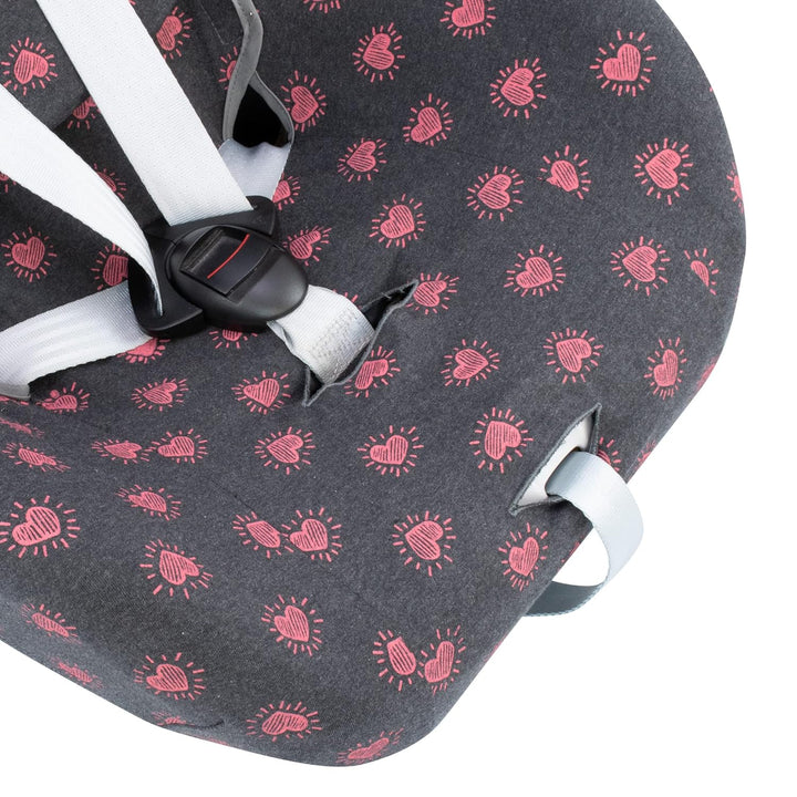 JYOKO KIDS Bezug kompatibel mit Cybex Gold Sirona M2 iSize (FLUOR HEART), FLUOR HEART