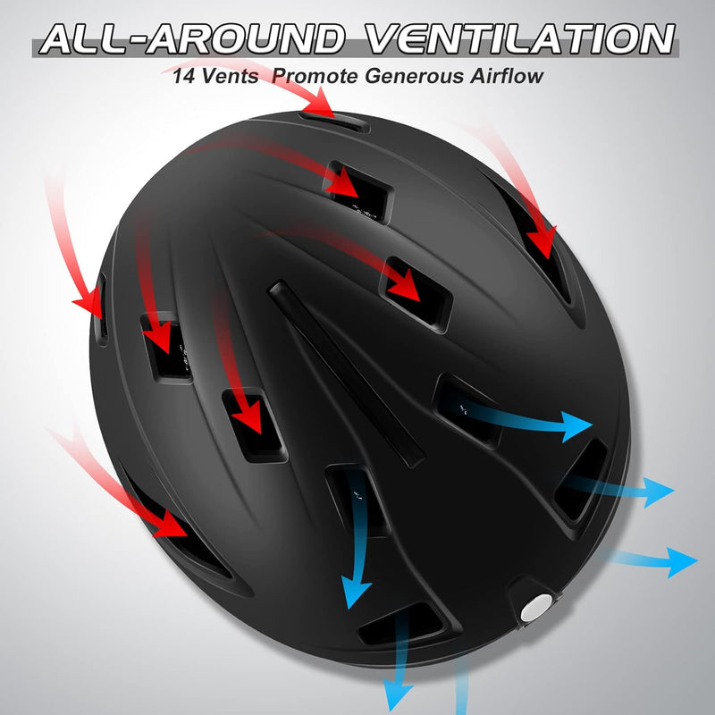 Odoland Erwachsene Skihelm Skihelm mit Visier, Leichter Race-Helm mit Helmvisier für Männer und Frau