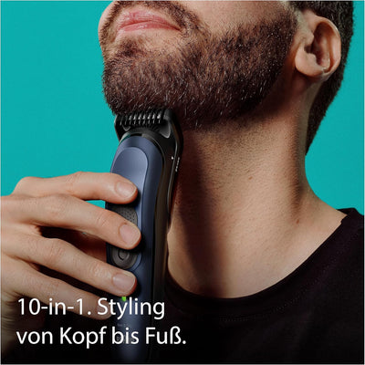 Braun All-In-One Bartpflege Bodygroomer Set, 10-in-1 Barttrimmer, Trimmer/Haarschneider Herren, Haar