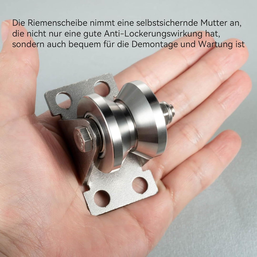 Umlenkrolle mit 2 Kugellager, 304 Edelstahl Fitness flaschenzug, 32mm V Typ Umlenkrollen für 10mm Se