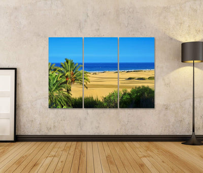 Bild Bilder auf Leinwand EIN Blick auf das Naturschutzgebiet der Dünen von Maspalomas auf Gran Canar