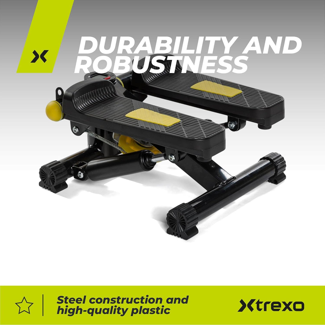 XTREXO Fitness Stepper für Zuhause | Einstellbare Pedalhöhe und Widerstand, Gut ablesbares Display,