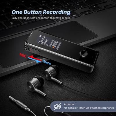 Digitale Diktiergeräte, KINPEE 16GB Mini Audio Aufnahmegerät Diktiergerät Klein MP3 Ton Aufnahmegerä