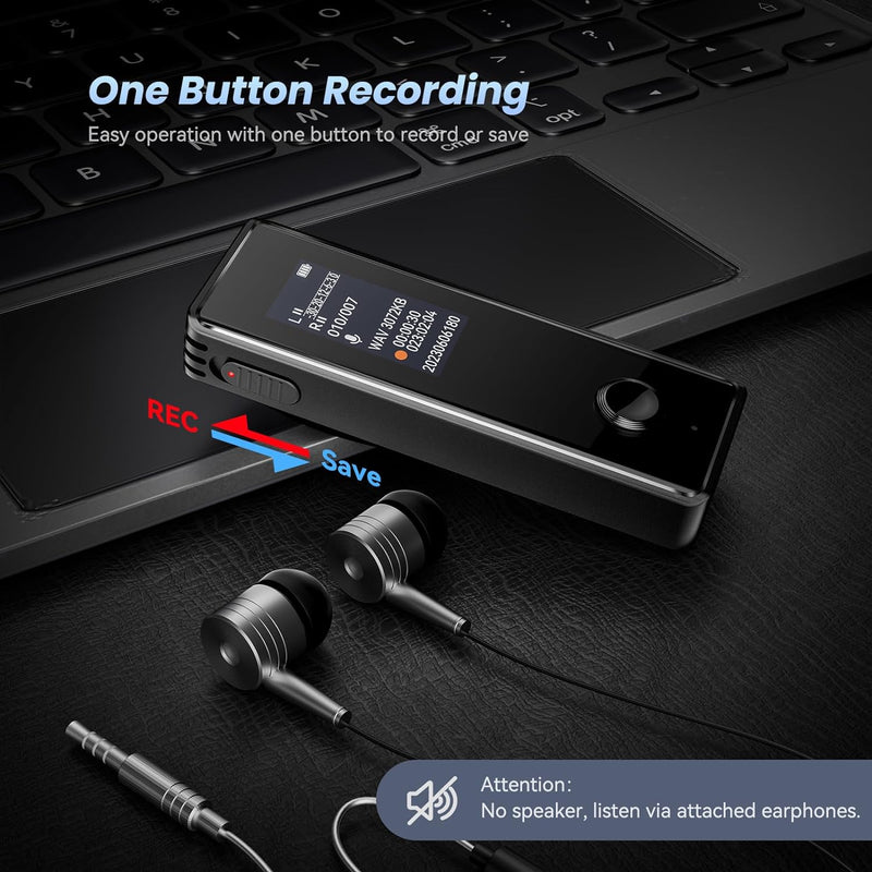 Digitale Diktiergeräte, KINPEE 16GB Mini Audio Aufnahmegerät Diktiergerät Klein MP3 Ton Aufnahmegerä