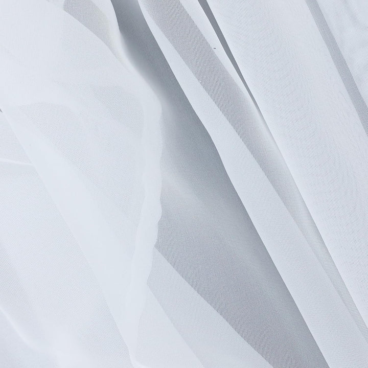 Yujiao Mao Voile Kleinfenster Gardinen Weiss Vorhang Fenstergardine Scheibengardine mit Falten Schwa