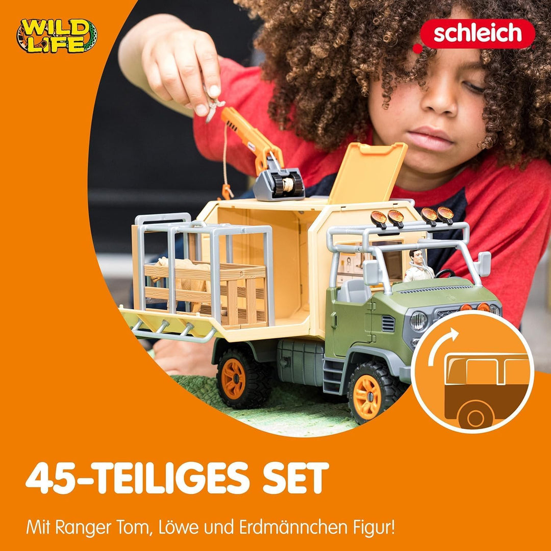 schleich 42475 Grosser Truck Tierrettung, für Kinder ab 3+ Jahren, WILD LIFE - Spielset neue Verpack