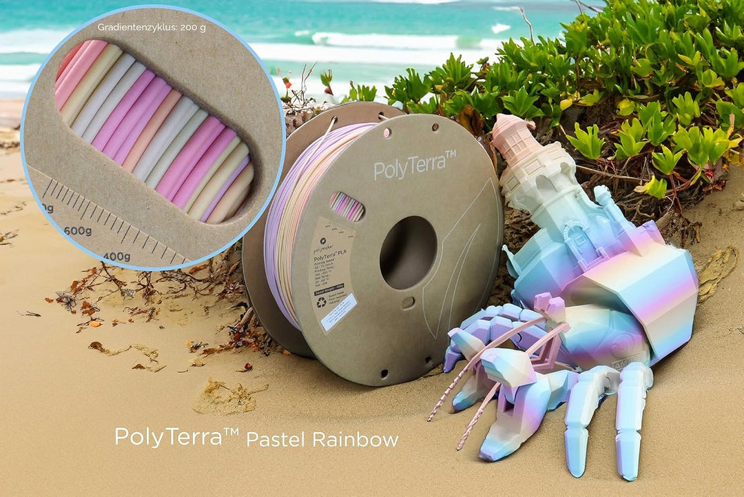 Polymaker Polyterra PLA Gradient - 1.75mm - 1kg - Pastel Rainbow 001-1kg Pastell Regenbogen【neu】 1,7