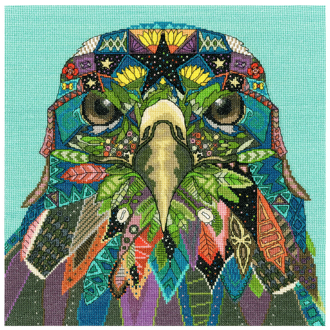 Bothy Threads Kreuzstich Set "Juwelenbesetzter Adler", Zählmuster, XSTU1, 32x32cm