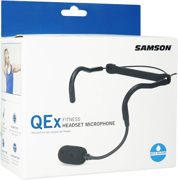 Samson QEx Fitness Headset Mic Pack, Schwarz