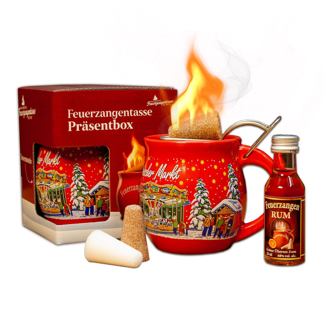 1er-Set, mit Rum, Rot/Historischer Markt - für Feuerzangenbowle Rot / Historischer Markt, Rot / Hist