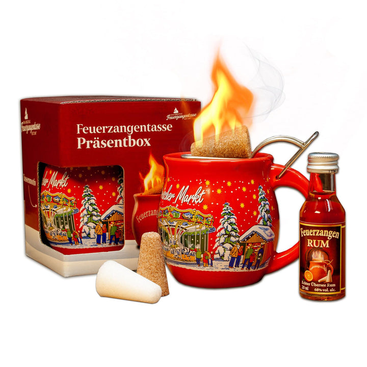 1er-Set, mit Rum, Rot/Historischer Markt - für Feuerzangenbowle Rot / Historischer Markt, Rot / Hist