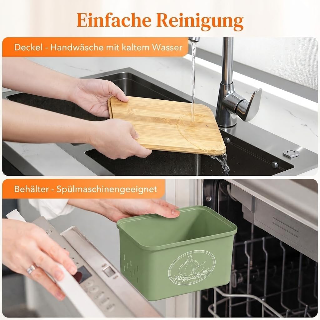 Lifewit Kartoffel Aufbewahrungsbox, 2er Set Grosse Kunttsoff Vorratsdosen für Kartoffel Zwiebel knob