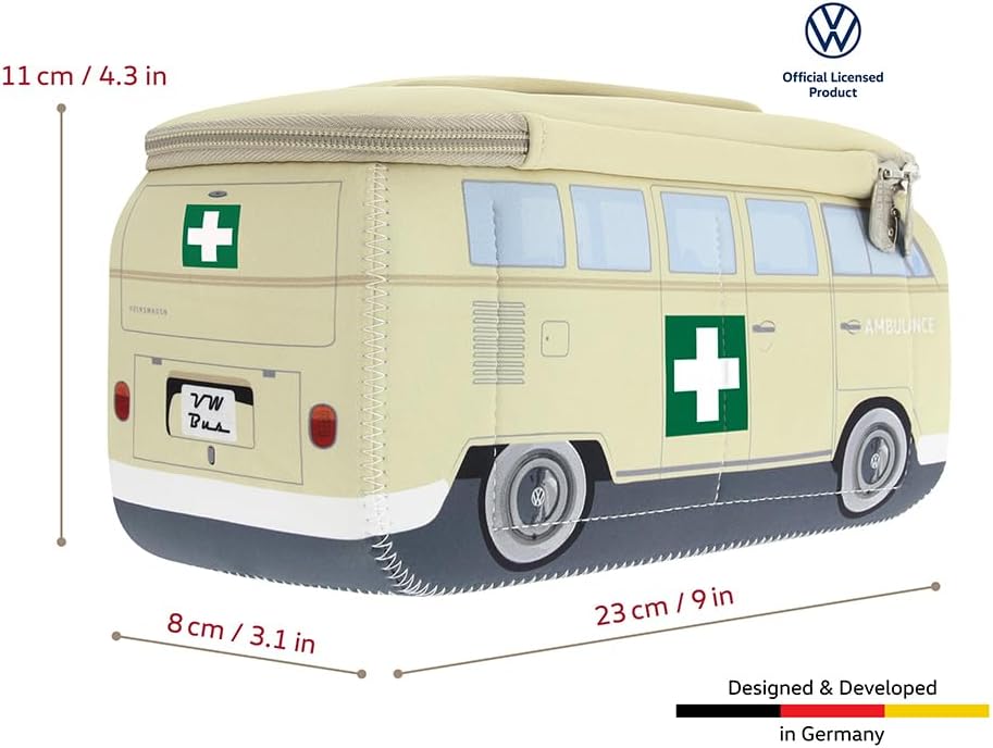 BRISA VW Collection - T1 Bulli Bus Kulturbeutel Kosmetiktasche | Volkswagen Universaltasche Waschbeu