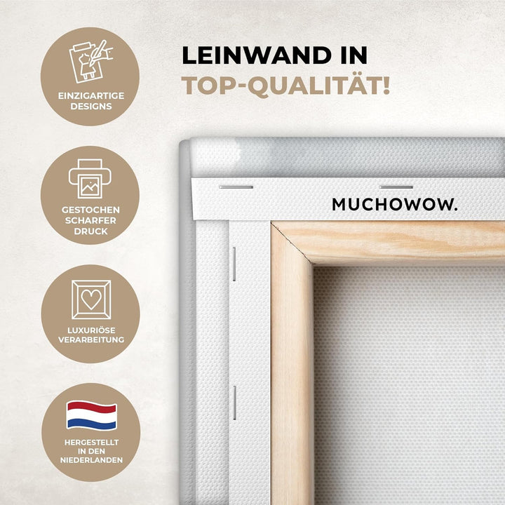 MuchoWow© Leinwandbild Gross 120x80 cm XXL Dekoration Bilder Aufhängen Wall Decoration Bilder Kinder